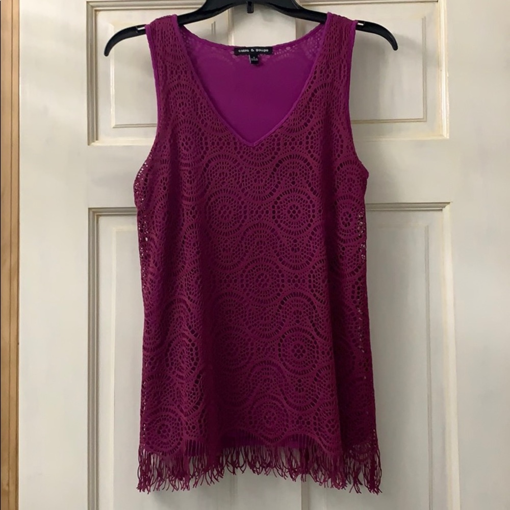 Women’s cable and gauge tank top